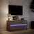Produktbild 5 för Tv-bänk med LEDs brun ek 100x34x50 cm konstruerat trä