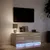Produktbild 5 för Tv-bänk med LEDs sonoma-ek 97x34x40 cm konstruerat trä