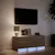 Produktbild 5 för Tv-bänk med LEDs brun ek 97x34x40 cm konstruerat trä