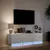 Produktbild 5 för Tv-bänk med LEDs vit 140x34x40 cm konstruerat trä