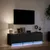 Produktbild 5 för Tv-bänk med LEDs svart 140x34x40 cm konstruerat trä