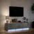 Produktbild 5 för Tv-bänk med LEDs betonggrå 140x34x40 cm konstruerat trä