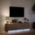 Produktbild 5 för Tv-bänk med LEDs brun ek 140x34x40 cm konstruerat trä
