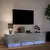 Produktbild 5 för Tv-bänk med LEDs betonggrå 165x34x40 cm konstruerat trä