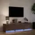 Produktbild 5 för Tv-bänk med LEDs brun ek 165x34x40 cm konstruerat trä