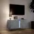 Produktbild 5 för Väggmonterad tv-bänk LED betonggrå 80x31x35 cm