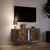 Produktbild 5 för Väggmonterad tv-bänk LED rökfärgad ek 80x31x35 cm