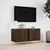 Produktbild 4 för Väggmonterad tv-bänk LED brun ek 80x31x35 cm