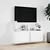 Produktbild 4 för Väggmonterad tv-bänk LEDs vit 100x31x35 cm