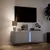 Produktbild 5 för Väggmonterad tv-bänk LEDs vit 100x31x35 cm