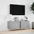 Produktbild 4 för Väggmonterad tv-bänk LED betonggrå 100x31x35 cm