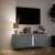 Produktbild 5 för Väggmonterad tv-bänk LED betonggrå 100x31x35 cm