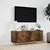 Produktbild 4 för Väggmonterad tv-bänk LED rökfärgad ek 100x31x35 cm