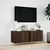 Produktbild 4 för Väggmonterad tv-bänk LED brun ek 100x31x35 cm