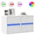 Produktbild 2 för Väggmonterad tv-bänk LED 2 st vit 41x31x45 cm