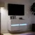 Produktbild 5 för Väggmonterad tv-bänk LED 2 st vit 41x31x45 cm
