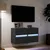 Produktbild 5 för Väggmonterad tv-bänk LED 2 st svart 41x31x45 cm