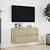 Produktbild 4 för Väggmonterad tv-bänk LED 2 st sonoma-ek 41x31x45 cm