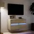 Produktbild 5 för Väggmonterad tv-bänk LED 2 st sonoma-ek 41x31x45 cm