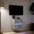 Produktbild 5 för Väggmonterad tv-bänk LED betonggrå 41x31x45 cm