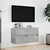 Produktbild 4 för Väggmonterad tv-bänk LED 2 st betonggrå 41x31x45 cm