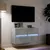 Produktbild 5 för Väggmonterad tv-bänk LED 2 st betonggrå 41x31x45 cm