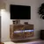 Produktbild 5 för Väggmonterad tv-bänk LED 2 st rökfärgad ek 41x31x45 cm