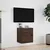Produktbild 4 för Väggmonterad tv-bänk LED brun ek 41x31x45 cm