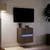 Produktbild 5 för Väggmonterad tv-bänk LED brun ek 41x31x45 cm