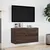 Produktbild 4 för Väggmonterad tv-bänk LED 2 st brun ek 41x31x45 cm