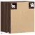 Produktbild 8 för Väggmonterad tv-bänk LED 2 st brun ek 41x31x45 cm