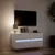 Produktbild 5 för Väggmonterad tv-bänk LEDs vit 100x31x45 cm