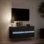 Produktbild 5 för Väggmonterad tv-bänk LEDs svart 100x31x45 cm