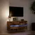Produktbild 5 för Väggmonterad tv-bänk LEDs rökfärgad ek 100x31x45 cm