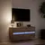 Produktbild 5 för Väggmonterad tv-bänk LEDs brun ek 100x31x45 cm