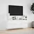 Produktbild 4 för Väggmonterad tv-bänk LEDs vit 130x31x45 cm