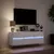Produktbild 5 för Väggmonterad tv-bänk LEDs vit 130x31x45 cm