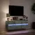 Produktbild 5 för Väggmonterad tv-bänk LED betonggrå 130x31x45 cm