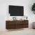 Produktbild 4 för Väggmonterad tv-bänk LED brun ek 130x31x45 cm