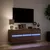 Produktbild 5 för Väggmonterad tv-bänk LED brun ek 130x31x45 cm