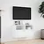 Produktbild 4 för Väggmonterad tv-bänk LED 2 st vit 41x31x45 cm