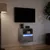 Produktbild 5 för Väggmonterad tv-bänk LED betonggrå 41x31x45 cm