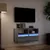 Produktbild 5 för Väggmonterad tv-bänk LED 2 st grå sonoma 41x31x45 cm