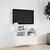 Produktbild 4 för Väggmonterad tv-bänk LEDs vit 80x31x45 cm