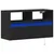 Produktbild 3 för Väggmonterad tv-bänk LEDs svart 80x31x45 cm