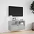 Produktbild 4 för Väggmonterad tv-bänk LEDs betonggrå 80x31x45 cm