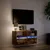 Produktbild 5 för Väggmonterad tv-bänk LEDs rökfärgad ek 80x31x45 cm