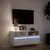 Produktbild 5 för Väggmonterad tv-bänk LEDs vit 100x31x45 cm