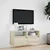 Produktbild 4 för Väggmonterad tv-bänk LEDs sonoma-ek 100x31x45 cm