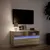 Produktbild 5 för Väggmonterad tv-bänk LEDs sonoma-ek 100x31x45 cm